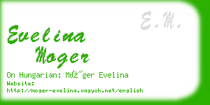 evelina moger business card